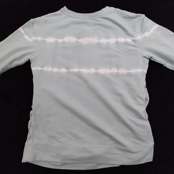 Isabel Maternity Sweatshirt Size Large Blue and White #1261 - Picture 8 of 9